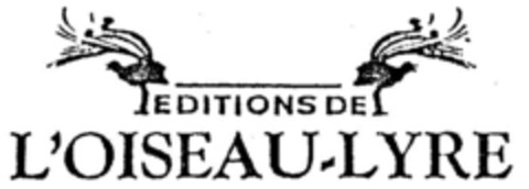 EDITIONS DE L'OISEAU-LYRE Logo (DPMA, 08/24/1978)