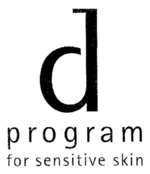 d program for sensitive skin Logo (DPMA, 12/20/2000)