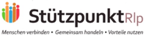 StützpunktRlp Menschen verbinden · Gemeinsam handeln · Vorteile nutzen Logo (DPMA, 06/24/2011)