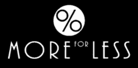 % MORE FOR LESS Logo (DPMA, 22.09.2003)