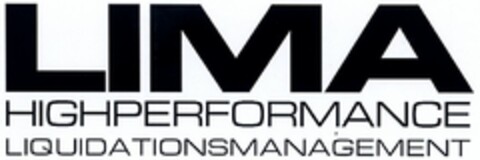 LIMA HIGHPERFORMANCE LIQUIDATIONSMANAGEMENT Logo (DPMA, 26.01.2004)