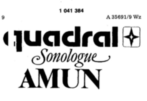 quadral Sonologue AMUN Logo (DPMA, 04/26/1982)