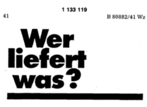 Wer liefert was? Logo (DPMA, 22.01.1987)