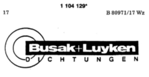 Busak+Luyken DICHTUNGEN Logo (DPMA, 02.02.1987)