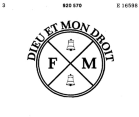 DIEU ET MON DROIT Logo (DPMA, 27.12.1972)