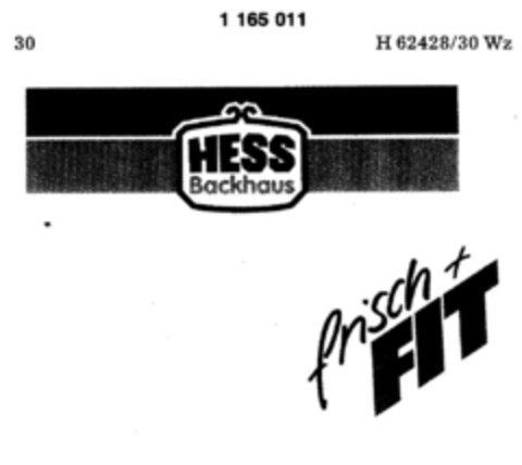 HESS Backhaus frisch + FIT Logo (DPMA, 10/20/1989)