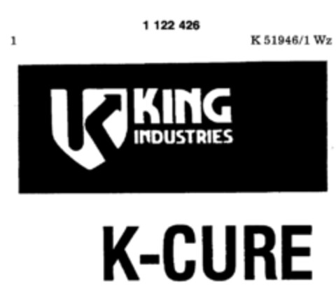 KING INDUSTRIES K-CURE Logo (DPMA, 05.11.1987)