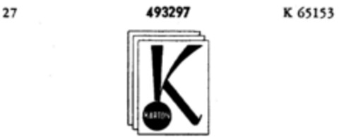 K KARTON Logo (DPMA, 02/12/1937)