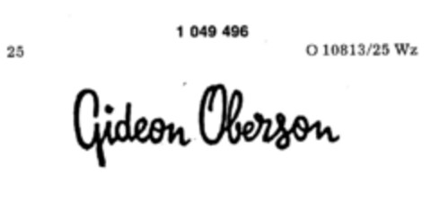 Gideon Oberson Logo (DPMA, 05/24/1982)