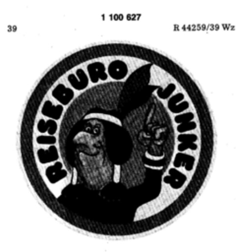 JUNKA REISEBÜRO JUNKER Logo (DPMA, 24.04.1986)