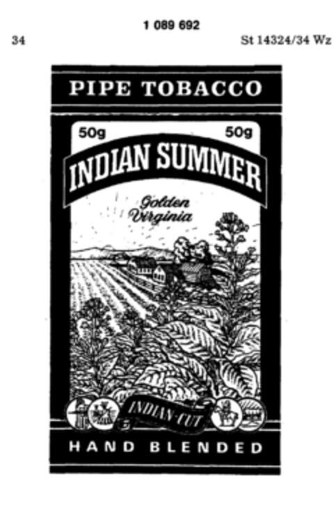 INDIAN SUMMER Logo (DPMA, 06/07/1985)