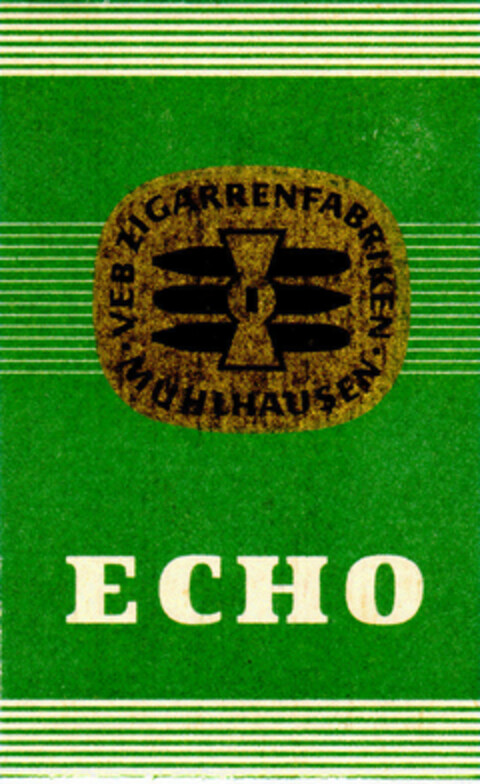 ECHO VEB ZIGARRENFABRIKEN MüHLHAUSEN Logo (DPMA, 12.10.1964)