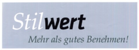 Stilwert Mehr als gutes Benehmen! Logo (DPMA, 01.09.2008)