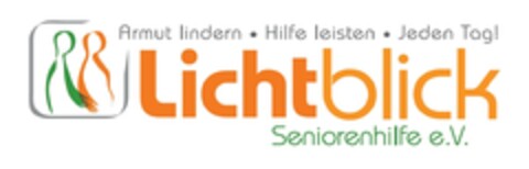 Armut lindern · Hilfe leisten · Jeden Tag! Lichtblick Seniorenhilfe e.V. Logo (DPMA, 04/17/2012)