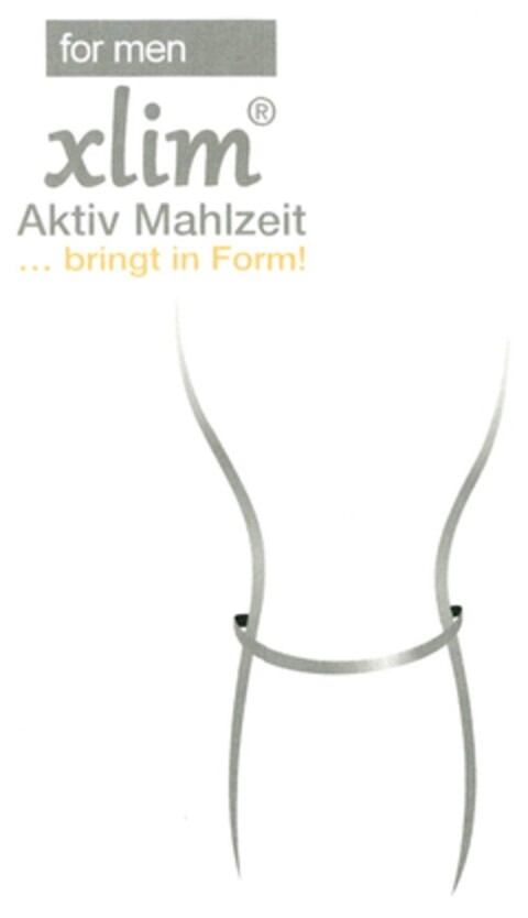 for men xlim Aktiv Mahlzeit ... bringt in Form! Logo (DPMA, 14.08.2015)