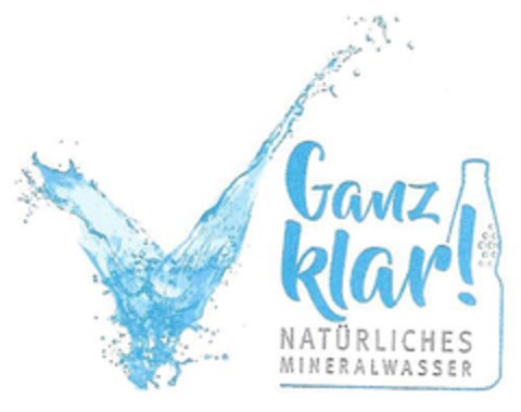 Ganz klar! NATÜRLICHES MINERALWASSER Logo (DPMA, 02.05.2018)