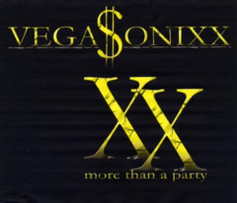 VEGASONIXX XX more than a party Logo (DPMA, 19.08.2004)