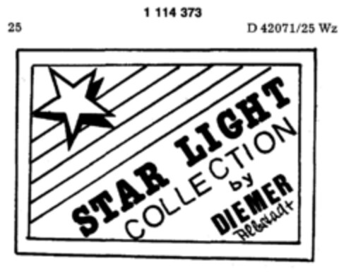 STAR LIGHT COLLECTION by DIEMER Albstadt Logo (DPMA, 19.04.1986)