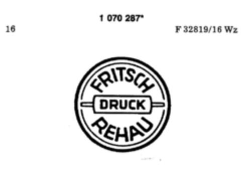 FRITSCH DRUCK REHAU Logo (DPMA, 06/29/1984)