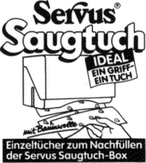 SERVUS SAUGTUCH IDEA Logo (DPMA, 27.10.1990)