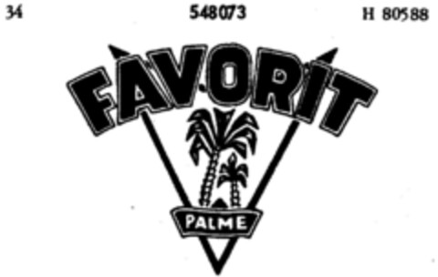FAVORIT PALME Logo (DPMA, 12/14/1940)
