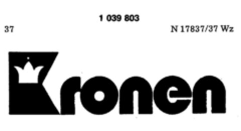 Kronen Logo (DPMA, 01.10.1981)