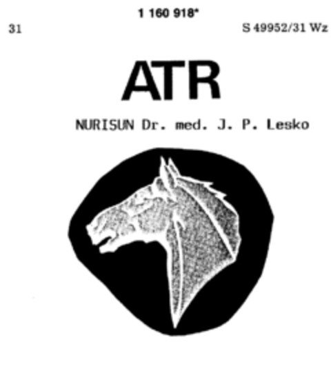 ATR NUTRISUN Dr. med. J.P. Lesko Logo (DPMA, 07.03.1990)