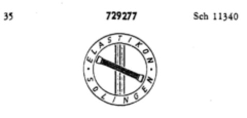 ELASTIKON SOLINGEN Logo (DPMA, 19.12.1958)