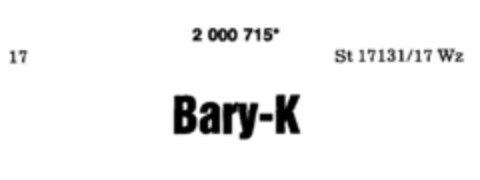 Bary-K Logo (DPMA, 27.11.1990)