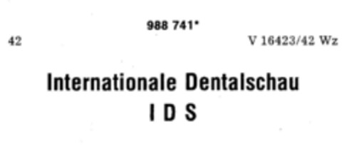 Internationale Dentalschau  I D S Logo (DPMA, 02.04.1979)
