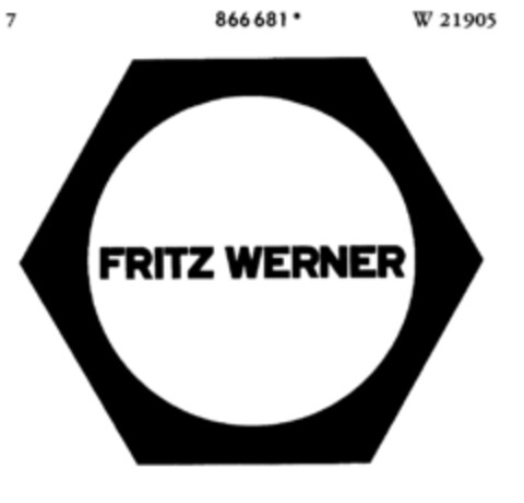 FRITZ WERNER Logo (DPMA, 14.11.1969)