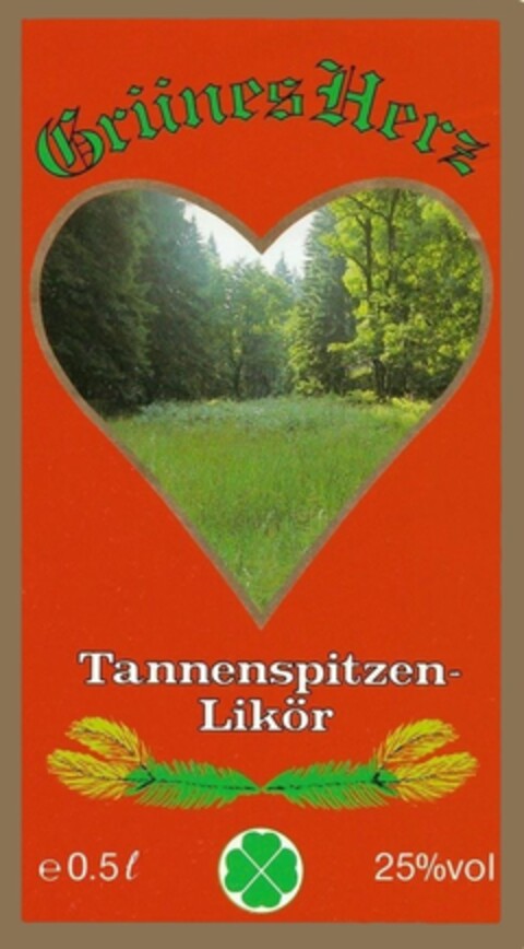 Grünes Herz Tannenspitzen-Likör Logo (DPMA, 05/28/2009)