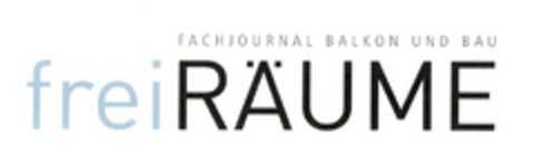 freiRÄUME FACHJOURNAL BALKON UND BAU Logo (DPMA, 09/18/2009)