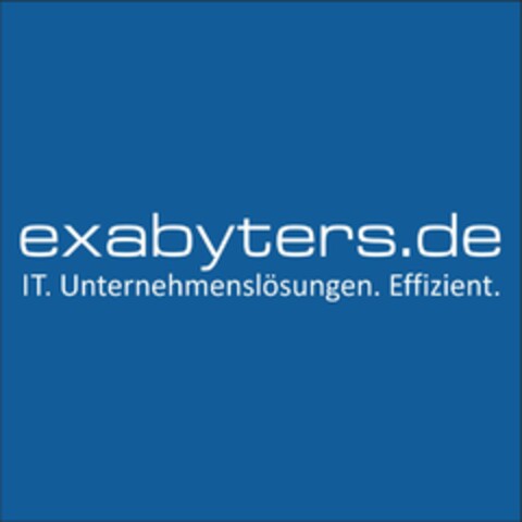 exabyters.de IT. Unternehmenslösungen. Effizient. Logo (DPMA, 13.02.2014)