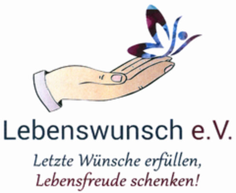 Lebenswunsch e. V. Letzte Wünsche erfüllen, Lebensfreude schenken! Logo (DPMA, 13.11.2018)