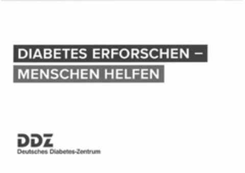DIABETES ERFORSCHEN - MENSCHEN HELFEN DDZ Deutsches Diabetes-Zentrum Logo (DPMA, 17.05.2018)