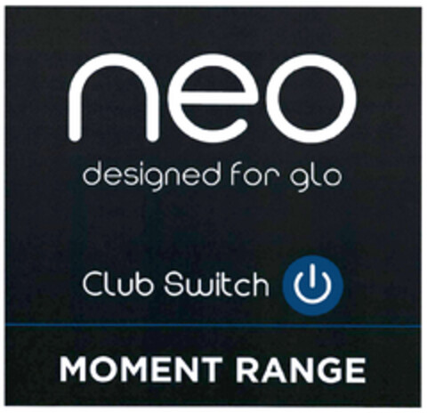 neo designed for glo Club Switch MOMENT RANGE Logo (DPMA, 14.07.2021)
