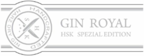 HARZ DRY GIN HANDCRAFTED HSK GIN ROYAL HSK SPEZIAL EDITION Logo (DPMA, 07.06.2023)