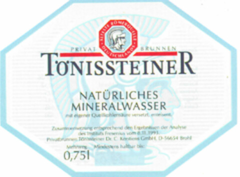 TÖNISSTEINER Logo (DPMA, 03.08.1995)