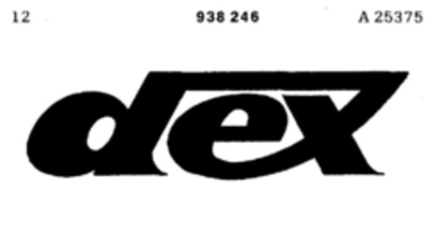 dex Logo (DPMA, 15.10.1973)