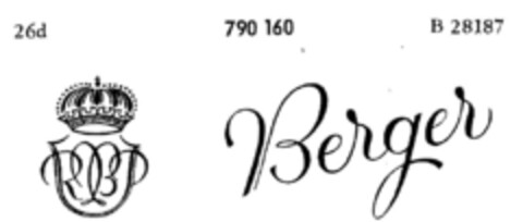 RB Berger Logo (DPMA, 10.12.1962)