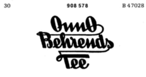 OnnO Behrends Tee Logo (DPMA, 29.10.1971)