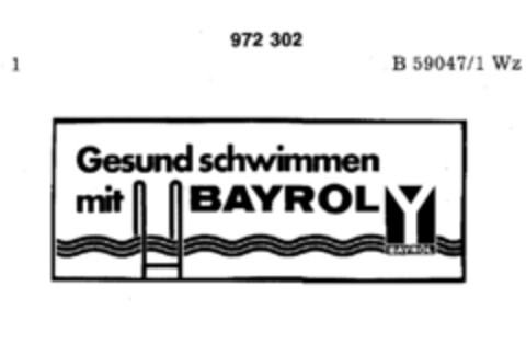 BAYROL (Gesund schwimmen) Logo (DPMA, 15.09.1977)