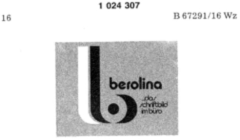 berolina das schriftbild im büro Logo (DPMA, 20.01.1981)