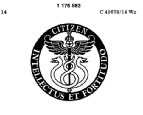 CITIZEN INTELLECTUS ET FORTITUDO Logo (DPMA, 30.06.1990)