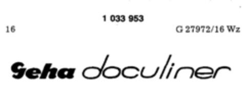 Geha doculiner Logo (DPMA, 10.05.1980)