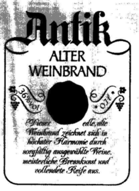 Antik Alter Weinbrand Logo (DPMA, 21.05.1994)