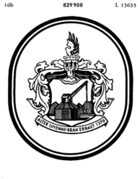 ALTER ILMENAU-KRAN ERBAUT 1379 Logo (DPMA, 17.11.1965)