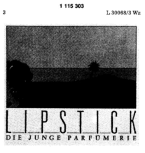 LIPSTICK DIE JUNGE PARFÜMERIE Logo (DPMA, 11.06.1987)