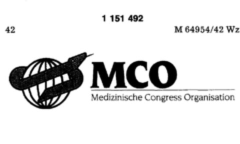 MCO Medizinische Congress Organisation Logo (DPMA, 25.04.1989)